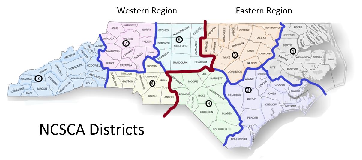 NCSCA Districts